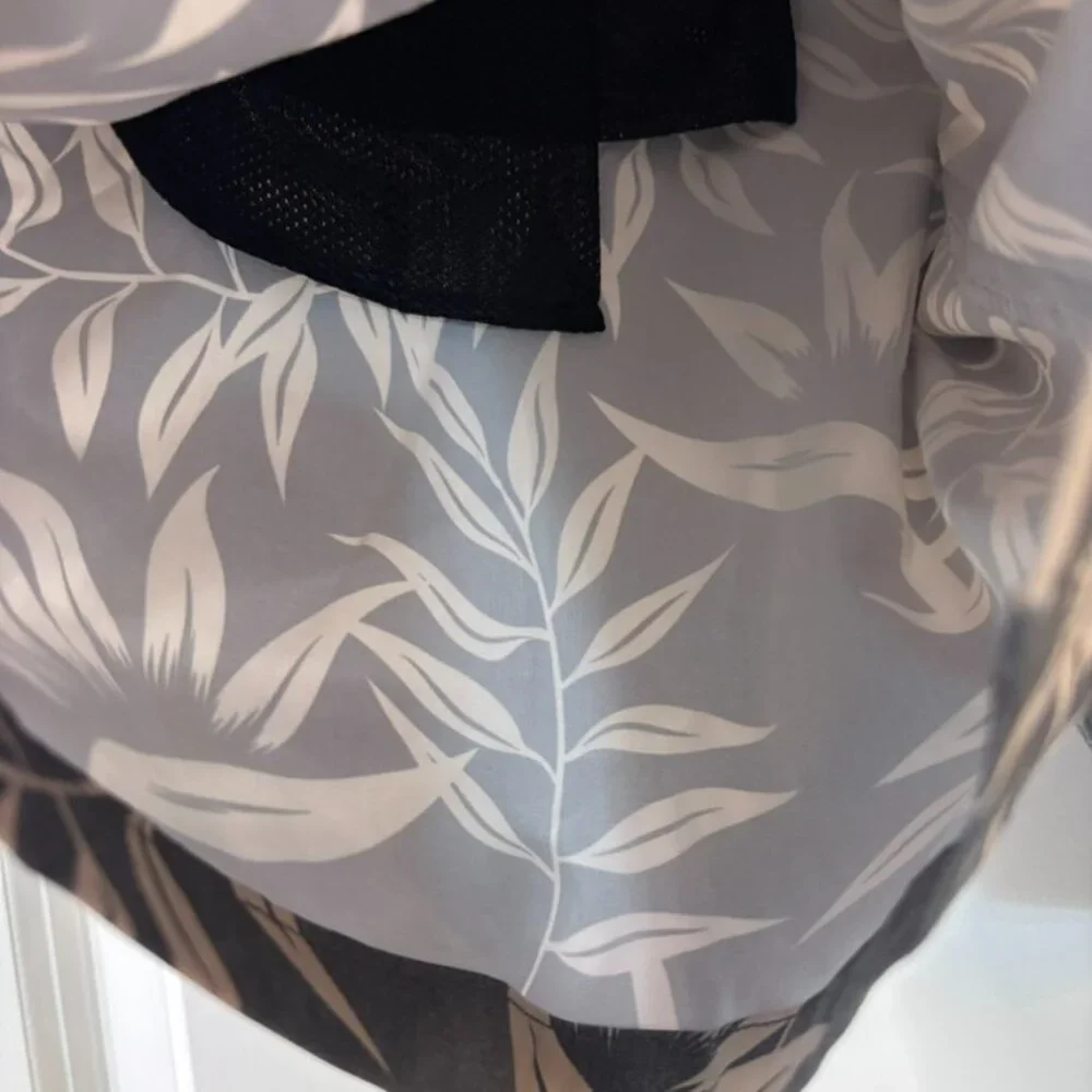 Target Goodfellow & Co Brown and Tan Board Shorts Tropical Leaf Print - Picture 7 of 9